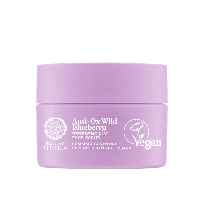 Wegański, odnawiający peeling do twarzy Blueberry Siberica