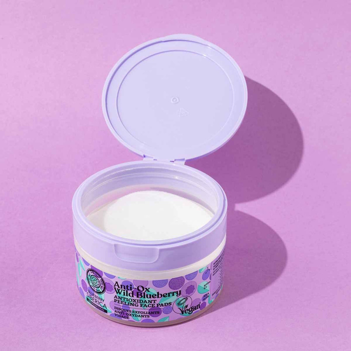 Wegańskie, antyoksydacyjne peelingujące płatki do twarzy Blueberry Siberica