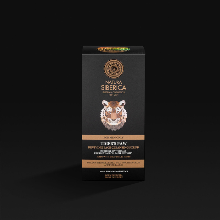 Naturalny orzeźwiający peeling do twarzy dla mężczyzn Tiger's paw Natura Siberica Men