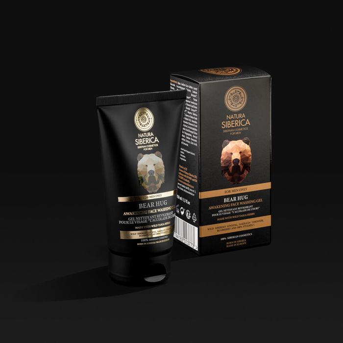 Naturalny pobudzający żel do mycia twarzy dla mężczyzn Bear hug Natura Siberica Men