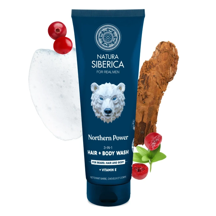 Szampon dla mężczyzn 3 w 1 do włosów, brody i ciała, Men Arctic Wild