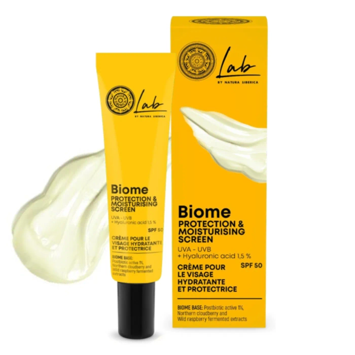 Krem do twarzy z filtrem SPF 50 i kwasem hialuronowym, Lab Biome