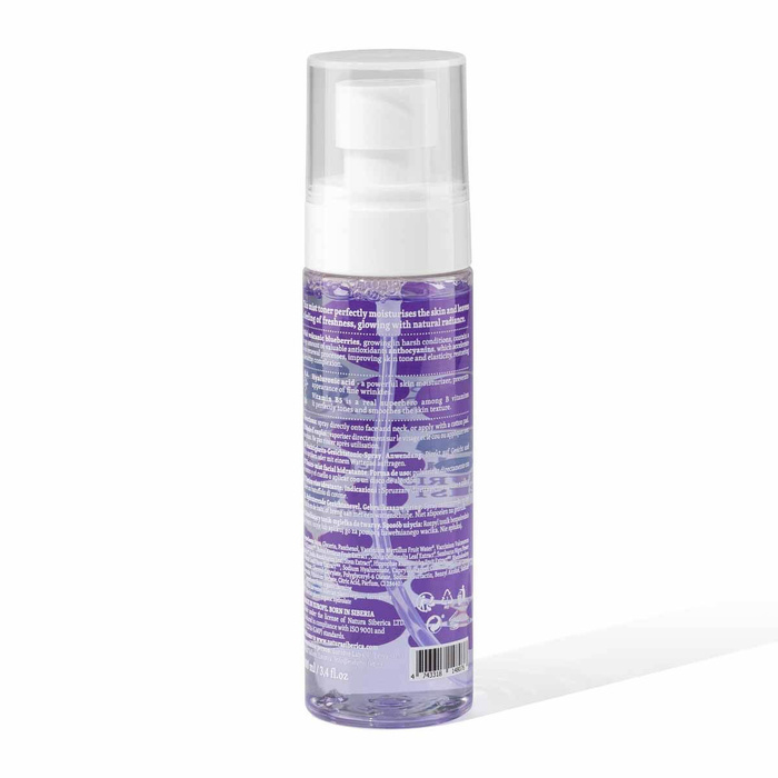 Wegański, nawilżający tonik - mgiełka do twarzy Blueberry Siberica