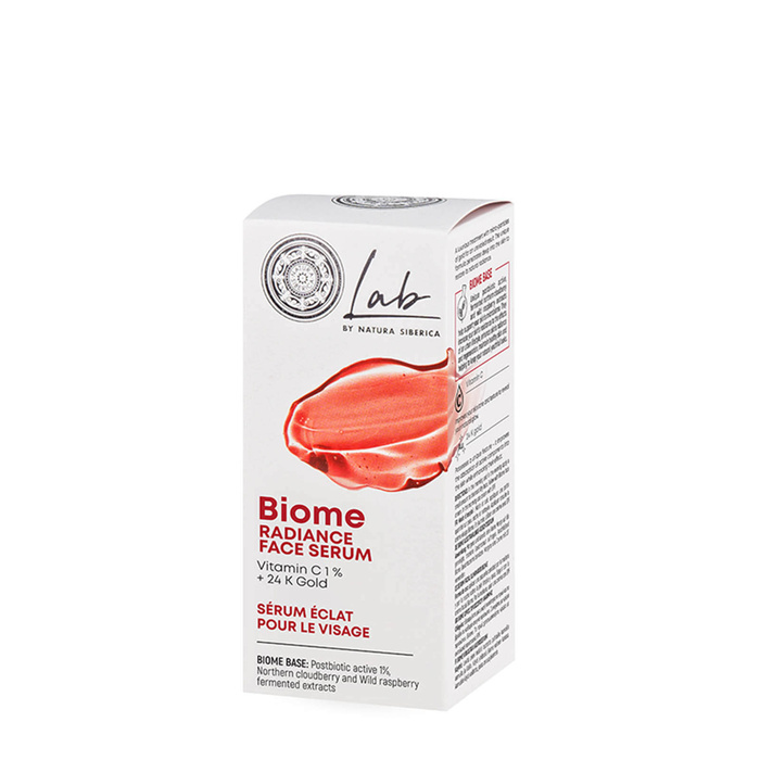 Rozświetlające serum do twarzy z witaminą C 1% i 24K złotem Lab Biome