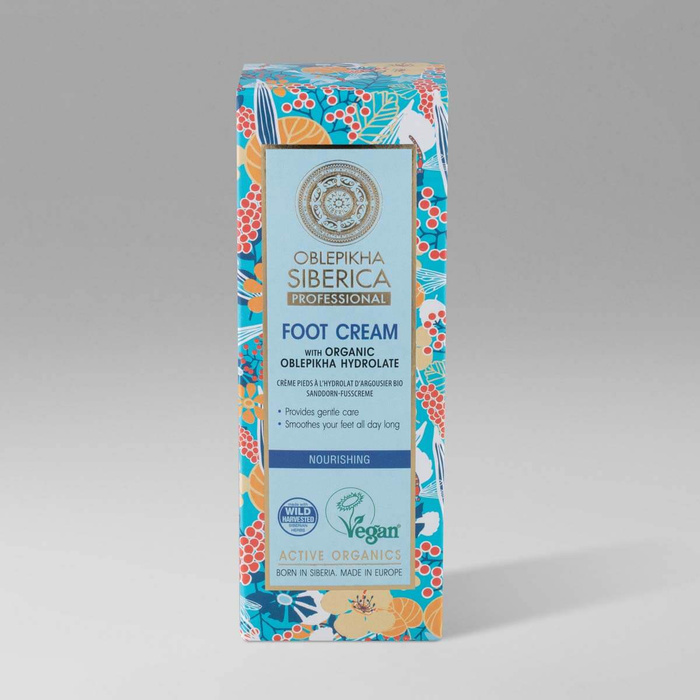 Wegański odżywczy krem do stóp na bazie hydrolatu z rokitnika Oblepikha Professional