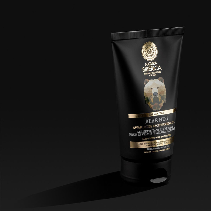 Naturalny pobudzający żel do mycia twarzy dla mężczyzn Bear hug Natura Siberica Men