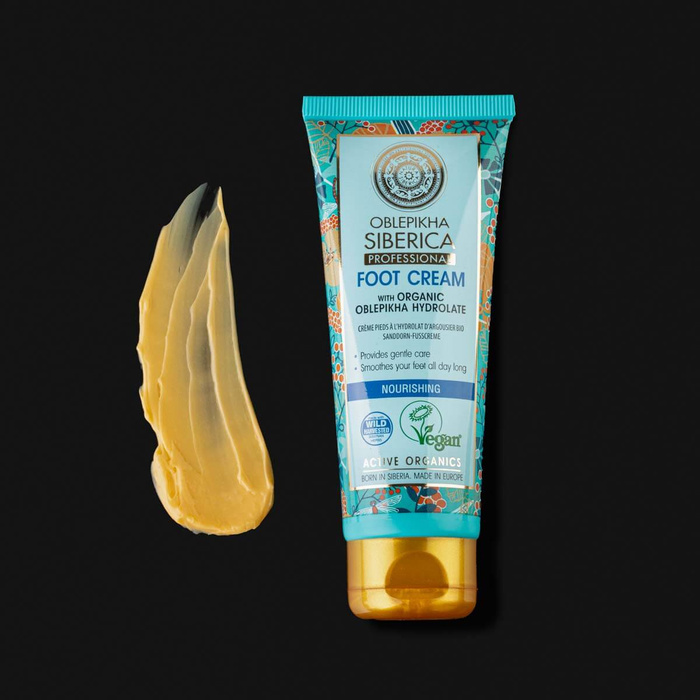 Wegański odżywczy krem do stóp na bazie hydrolatu z rokitnika Oblepikha Professional