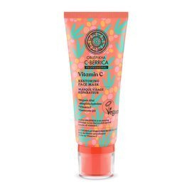 Wegańska, odbudowująca maska do twarzy z witaminą C i koenzymem Q10 Oblepikha C - berrica