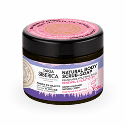 Odnawiająco - uelastyczniający peeling myjący do ciała Czarny Gejzer z Kamczatki, Taiga Siberica, 300 ml