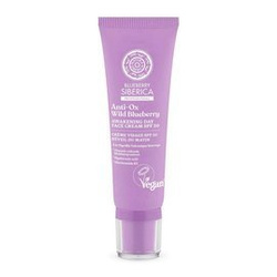 Wegański, pobudzający krem do twarzy na dzień z filtrem SPF 20 Blueberry Siberica